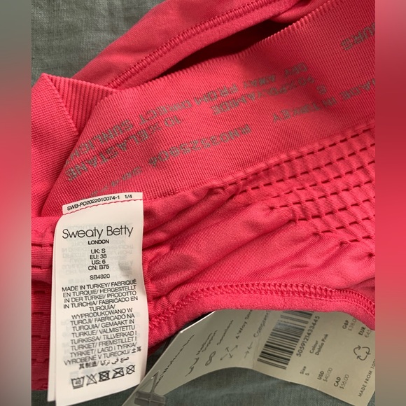 NWT Sweaty Betty Stamina Workout Bra, size S - Picture 3 of 3